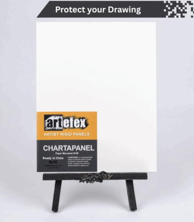 Artefex Chartapanel, a durable art panel made for watercolor and mixed media, featuring a smooth, archival-quality surface.