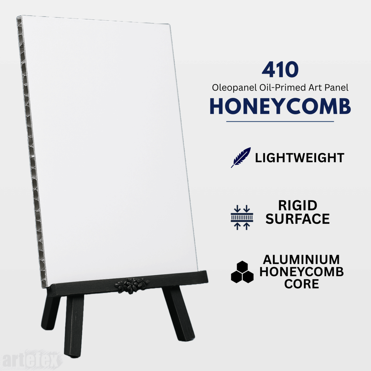 Artefex 410 Oil Primed Honeycomb Panel – Oleopanel for oil painters seeking museum-grade, vibration-resistant surfaces