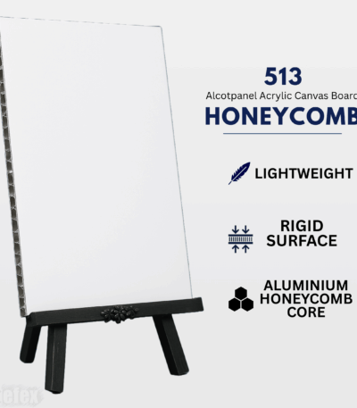 Artefex 513 Acrylic Honeycomb Panel – Lightweight rigid surface with aluminum core, ideal for archival-quality painting