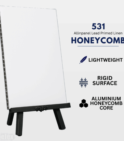 Artefex 531 Lead Primed Linen Honeycomb Panel – Lightweight and rigid panel ideal for classical oil painting with archival stability