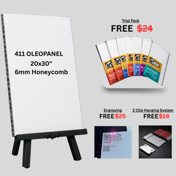 411 - Oil-Primed Art Panel – Oleopanel (Lead Oil) | 20x30" | 6mm | Panel of The Week