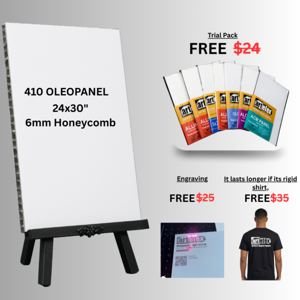 410 - Oil-Primed Art Panel – Oleopanel (Lead Oil)  | 24x30" | 6mm | Panel of the Week
