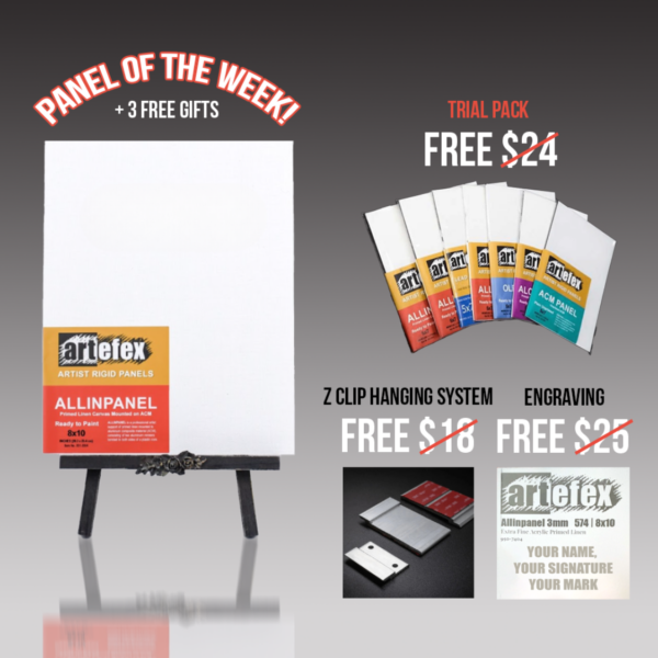 532 Extra Fine  -  Allinpanel™ Lead Primed Linen   | 16x20" | 3mm | Panel of The Week